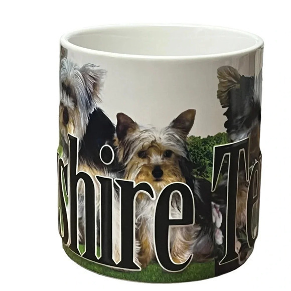 Americaware‎ Yorkshire Terrier Relief Stoneware Coffee Mug 3D 18oz - Picture 2 of 7